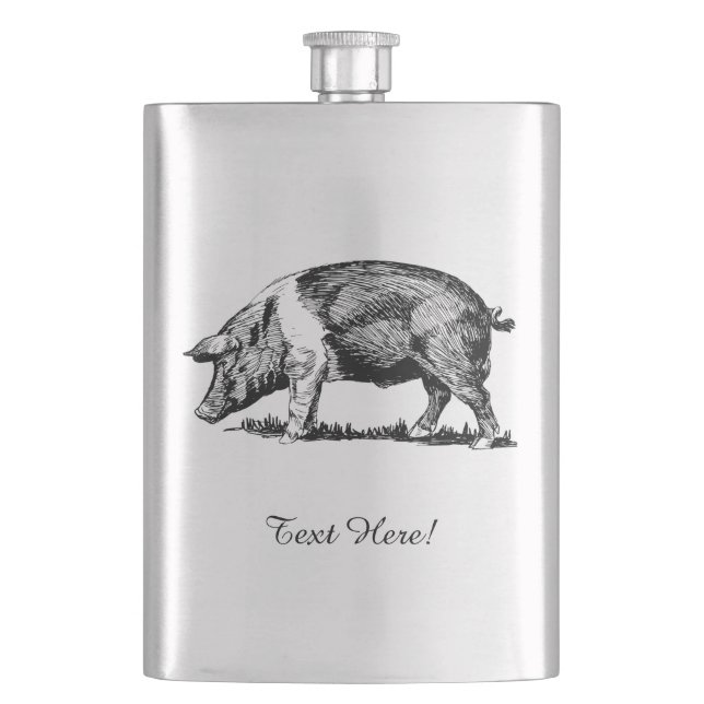 Pig Hip Flask (Front)
