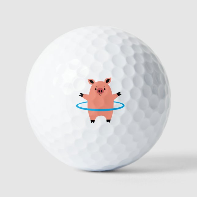 Pig Hula Hoop Golf Balls (Front)