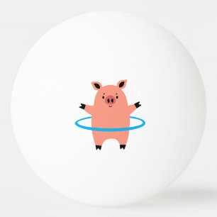 Pig Hula Hoop Ping Pong Ball