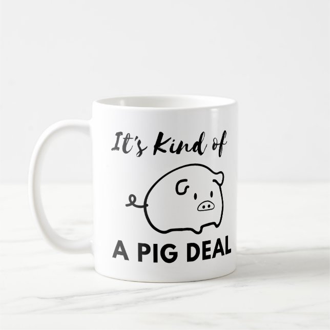 Pig Humour: It's a BIG (Pig) Deal  Coffee Mug (Left)