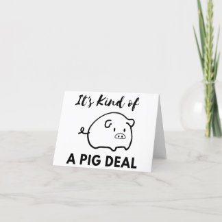 Pig Humour: It's a BIG (Pig) Deal Thank You Card