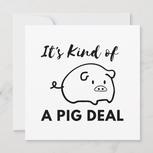 Pig Humour: It's a BIG (Pig) Deal  Thank You Card (Front)
