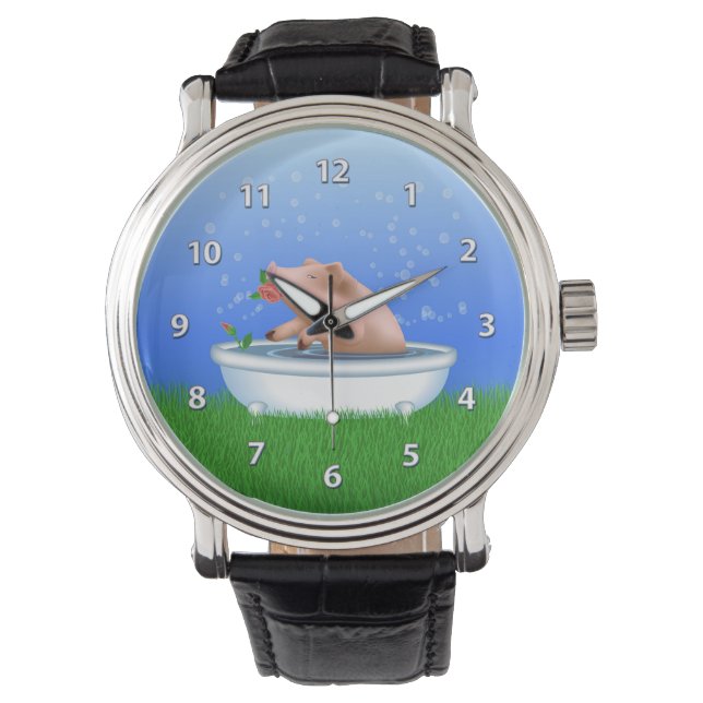 Pig in Bath Watch (Front)