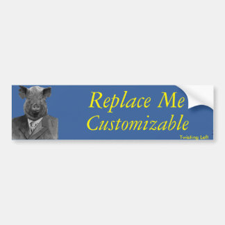 Pig in business Suit Customisable Bumpersticker Bumper Sticker