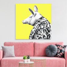 Pig in Jaguar Fur Coat (Retro Yellow)
