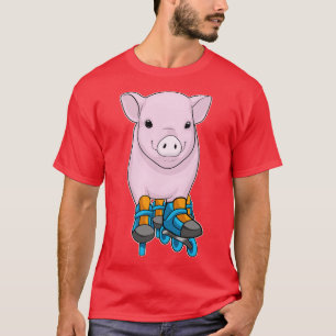 Pig Inline skating Roller skates T-Shirt