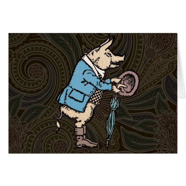 Pig Jacket Piggy Cute Formal Antique (Front Horizontal)