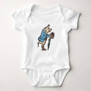Pig Jacket Piggy Cute Formal Antique Baby Bodysuit