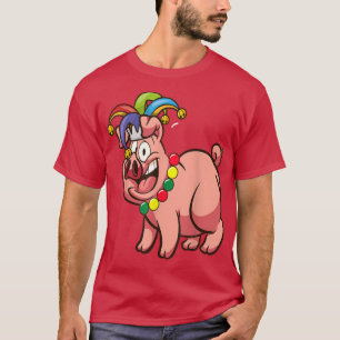 Pig Jester Juneteenth Cute Melanin Pride African A T-Shirt