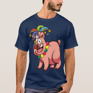 Pig Jester Juneteenth Cute Melanin Pride African A T-Shirt