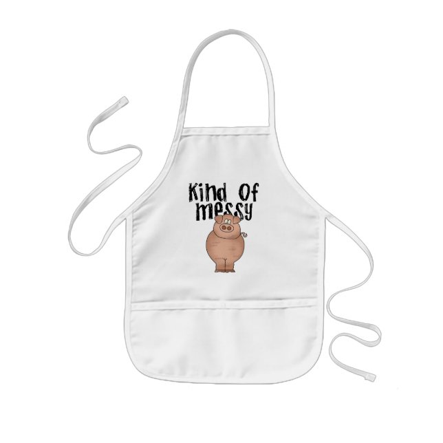 Pig Kind of Messy TShirts and Gifts Kids Apron (Front)