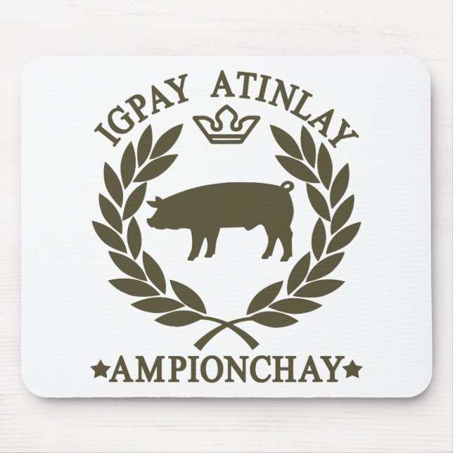 Pig Latin Mouse Mat (Front)