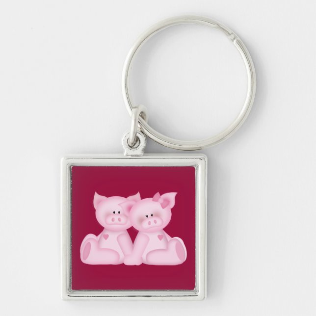 Pig Love Key Ring (Front)