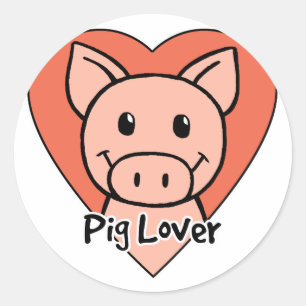 Pig Lover Classic Round Sticker