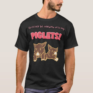 Pig Lovers Hanging With My Piglets Loves Pigs Prem T-Shirt