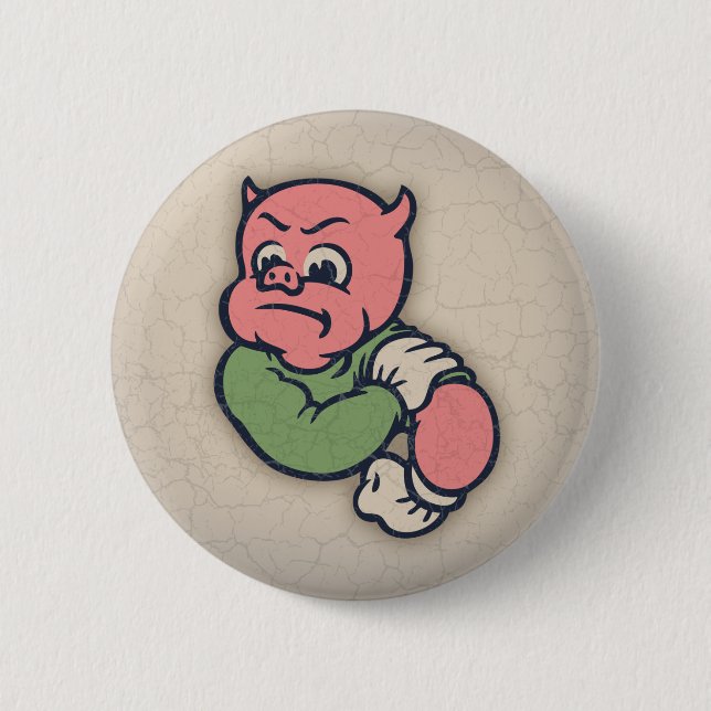 pig-mad-TIL 6 Cm Round Badge (Front)