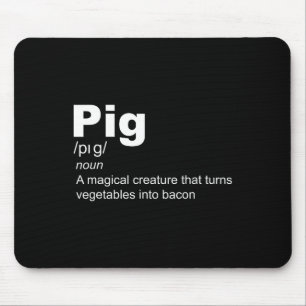 Pig Magical Creature - Bycon Lover Bbq Pork Grilli Mouse Mat
