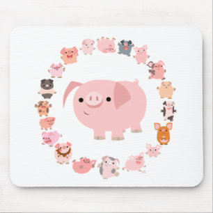 Pig Mandala mousepad