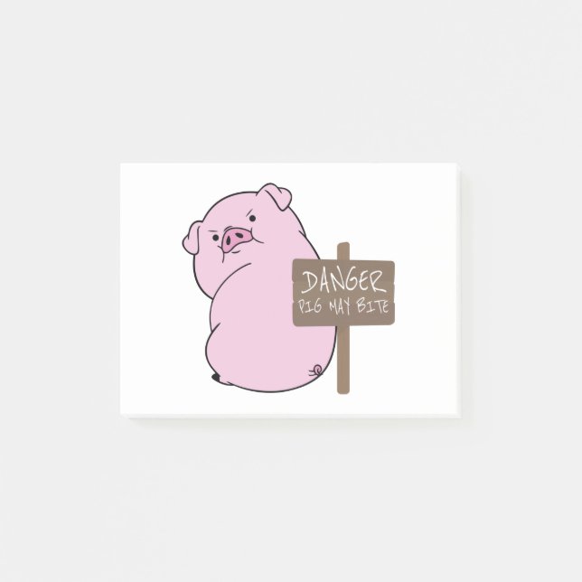 Pig May Bite  Post-It Notes (Front)