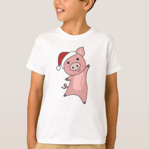 Pig Merry Christmas Animals Pigs T-Shirt