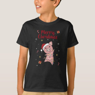 Pig Merry Christmas Animals Pigs T-Shirt