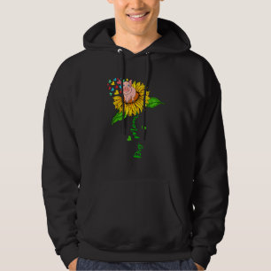 Pig Mom Cute Farm Animals On Sunflower Farmer Moth Hoodie