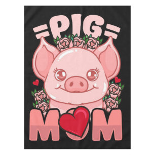 Pig Mum Gift For Owner Pig Mum Tablecloth