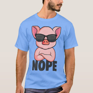 Pig Nope Swine Women Kids Girls Premium 4592 T-Shirt