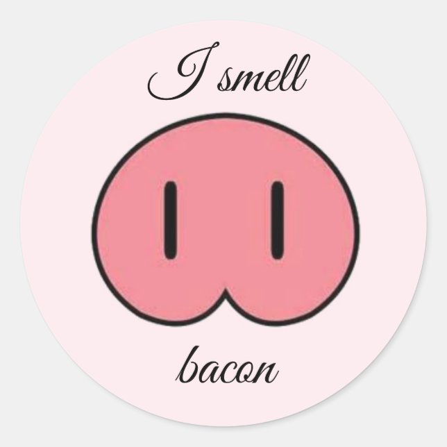Pig Nose Classic Round Sticker (Front)