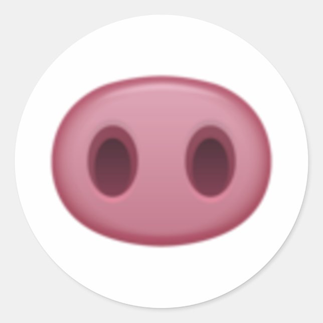 Pig Nose - Emoji Classic Round Sticker (Front)