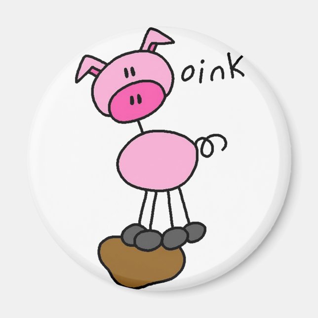 Pig Oink Magnet (Front)