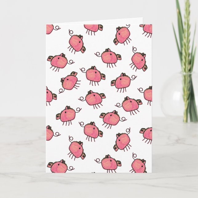 Pig Out Birthday Card (Front)