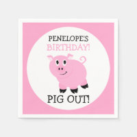 Pig Out It's A Party Personalised Pink Piggy Party