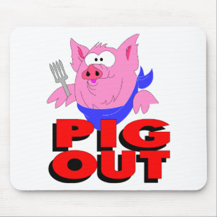 pig out mouse mat