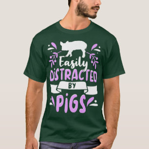 Pig Outfit For Cute Pig Lovers Apparel Women Girls T-Shirt