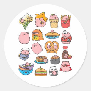 Pig Pack Classic Round Sticker
