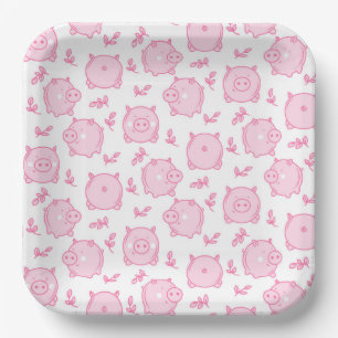 Pig  paper plate