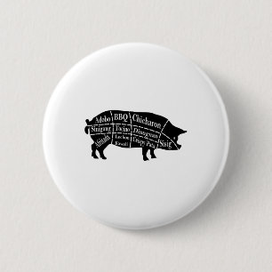 Pig Parts Filipino Food Bbq Pinoy Adobo Funny Pork 6 Cm Round Badge
