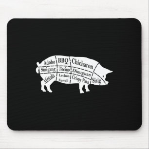 Pig Parts Filipino Food Bbq Pinoy Adobo Funny Pork Mouse Mat