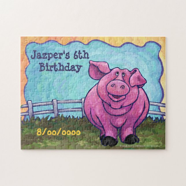 Pig Party Centre Jigsaw Puzzle (Horizontal)