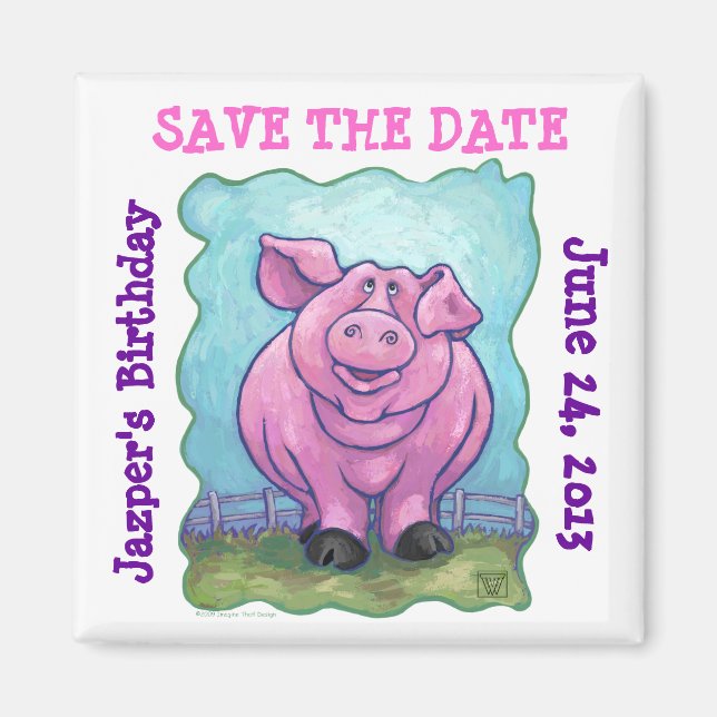 Pig Party Centre Magnet (Front)