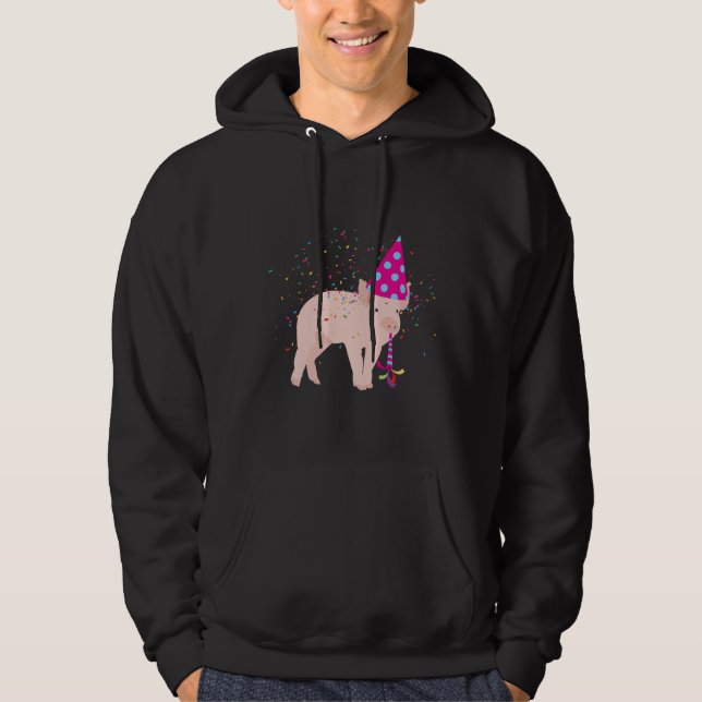 Pig Partying - Animals Having a Party Hoodie (Front)
