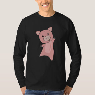 Pig Piggy Cute Animals For Kids Pink T-Shirt
