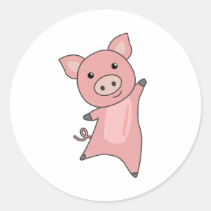 Pig Piggy Piglet Funny Pigs Classic Round Sticker