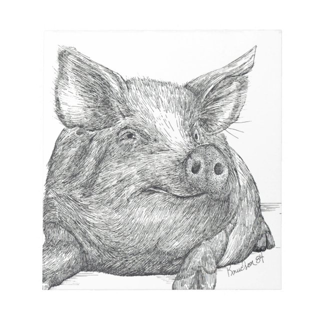 Pig Piglet Notepad (Front)