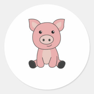 Pig Piglet Piglet Mud Puddle Mud Classic Round Sticker