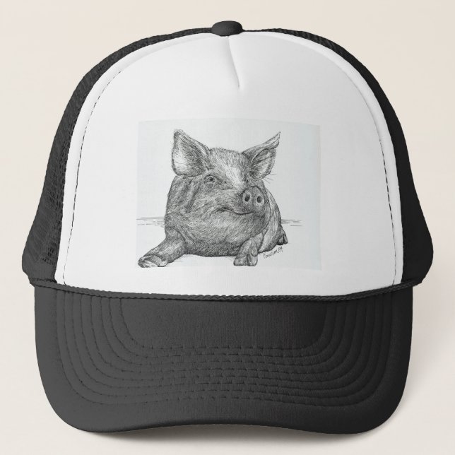Pig Piglet Trucker Hat (Front)
