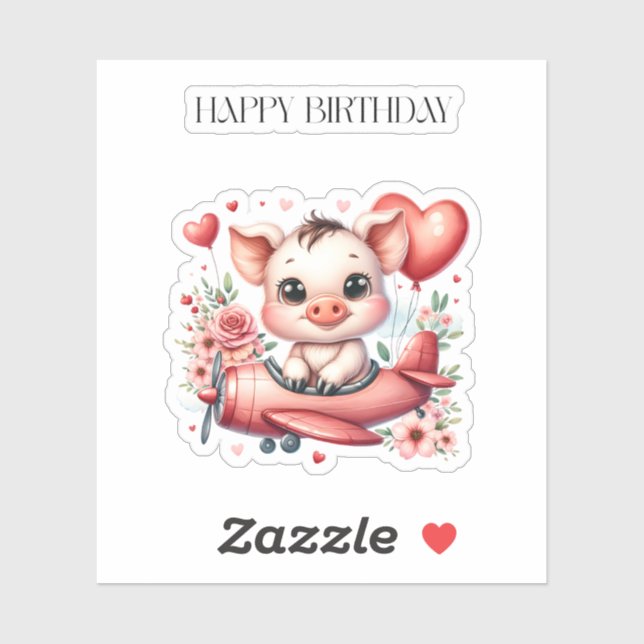 Pig Pilot Birthday (Sheet)