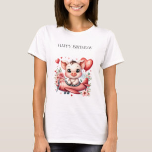 Pig Pilot Birthday T-Shirt