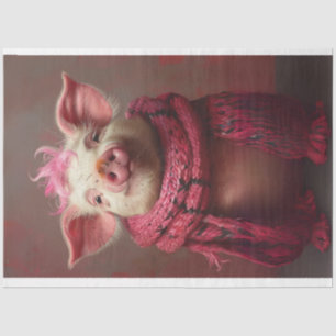 Pig Pink Hair Rosalina Ruffles Decoupage Tissue Paper